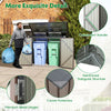 Outdoor Trash Can Storage Shed w/Galvanized Steel Frame-Grey