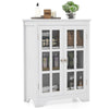 Bathroom Floor Cabinet Freestanding Display Storage Cabinet w/ Doors