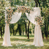 236cm Elegant White Wedding Arch Stand Metal Ceremony Bridal Party Archway Frame