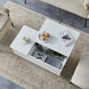 High Gloss LED Coffee Table Living Room Storage Lift Top Power Outlet Socket