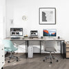 L-Shaped Corner Computer Desk Reversible Study Writing Desk 2-Person Workstation