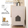 Chic Cat Litter Box Enclosure Hidden Cat Washroom Side Cabinet w/ 2 Drawers