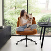Cute Accent Chair Ergonomic Armless Office Chair with Wheels Height Adjustable