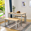 Solid Wood Dining Table and Chairs Bench Set Kitchen Room Home Furniture New