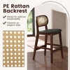 Set of 2 Bar Stools Counter Height Stool Dining Chair w/ Padded Seat & Footrest