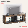 TV Stand Cabinet Entertainment Center Modern Unit Shelf Living Room Bedroom Glas