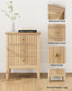 HEYZOEY Bedside Table Chest of 3 Drawers, Bedside Cabinet Wooden Nightstand, Oak