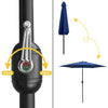 Garden Patio Parasol Sun Shade UV Protection Umbrella Steel Tilting Crank Handle