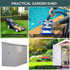 Metal Garden Shed, Lockable Tool Storage House Lean to Shed with Double Doors UK