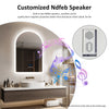 35.4x23.7in LED Bathroom Mirror Backlit Illuminate Wall Mirror Bluetooth Antifog