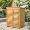 Wooden Shed Storage Cabinet Waterproof Garden Tool Shed Door Container Cupboard