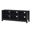 TV Stand for TVs up to 55 Inches Wooden 6 Storage Compartments TV Cabinet Table