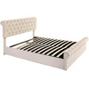 Double Ottoman Bed Frame, 4ft6 Gas Lift Storage Bed with Headboard Velvet Fabric