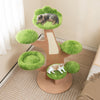 128 cm Pine Shape Cat Tree Indoor Cute Multi-level Cat Tower with Perch