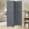 3 PANELS FOLABLE ROOM DIVIDER WALL FOLDING PARTITION WOOD SLATS PRIVACY SCREEN