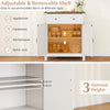 Kitchen Pantry Storage Cabinet Farmhouse Sideboard Buffet Cabinet-White