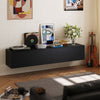 Floating TV Cabinet 160cm Long Slim TV Stand Wall Mounted Media Storage Cupboard