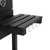 Garden Barbecue Grill Portable BBQ Trolley Grill with Thermometer Folding Shelf