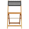 Brokky Folding Garden Chairs 8 pcs Black Poly Rattan and Solid Wood,Folding I9R1