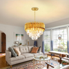 Modern Crystal Chandelier Gold Chandelier, 3-Tier Crystal Chandelier Light Fixtu