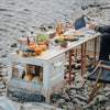 Folding Portable Camping Picnic Table Storage Box Container Car Trunk Crate
