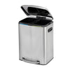 kitchen bin features two 20L compartments for convenient waste sorting