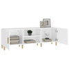 TV Cabinet - White Finish, Engineered Wood, Ample Storage for Media M8D7