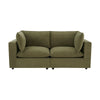 Dusk Boston Olive Velvet 2 Seater Sofa RRP