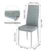 Table & 2/4/6 Chairs Dining Set Glass Dining Table Home Dining Room Furniture