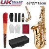 Golden Saxophone Alto Eb Flat Sax Brass Instrument with Case & Accessories Brass