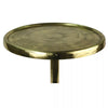62CM ALUMINIUM PEDESTAL TABLE GOLD/BRASS INDUSTRIAL FINISH SIDE WINE LAMP TABLE