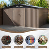 Outdoor Storage Shed Large Utility Tool House 362cm x 362cm x 197cm-Grey