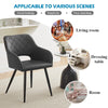 Set of 2 Faux Leather Dining Chairs Diamond Seat with Hole Design Modern Chair
