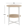 Small Round Coffee Table with 2 Tier End Table Bedside Table UK