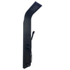 Manual Thermostatic Shower Panel Tower 48 Body Jets Waterfall Bath Spout Black