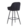 2 PCS Bar Stools Velvet Padded Seat ＆ Armrest Salon Lounge chairs Luxury Kitchen