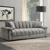 Grey 3 Seater Sofa Bed Convertible Modern With Storage Comfortable Cushions