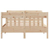 Bed Frame with Headboard 150x200 King Size Solid Wood Pine M4G6