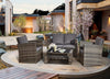 Garden Rattan Furniture Sofa Set Outdoor Indoor Patio Glass Coffee Table Balcony