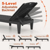 Patio Recliner Lounger Chaise Lounge Chairs Set of 2-Black