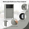 Freestanding Storage Organizer Wooden Bathroom Floor Cabinet-Grey
