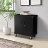Heavy Duty Mobile Metal Filing Cabinet Lockable 2 Doors Office Storage Cupboard