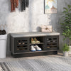 Shoe Bench Shoe Shelf Shoe Storage Cabinet Organizer w/ Adjustable Shelves Grey