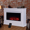 34'' Electric Fireplace MDF Surround Suite Fire Burning Flame Heater 220- 240Vac