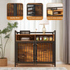 120cm Dog Crate Furniture Wooden Crate Table Thickened Metal Tube Cage