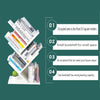 5 Shelf Tree Free Standing Bookshelf Wood Shape Desk White Bookcase Display Rack