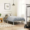 Metal Bed Frame with Headboard White 90x200 H5N1