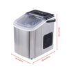 Ice Maker Counter Top for Home Electric Ice Cube Maker with Scoop & Basket Silve