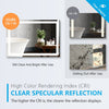 Bathroom LED Mirror Illuminated with Bluetooth / Shaver Socket / Demister 50X70