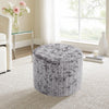 Pouf Ottoman 40cm Round Footstool Velvet Circular Upholstery Seat Chair Stool